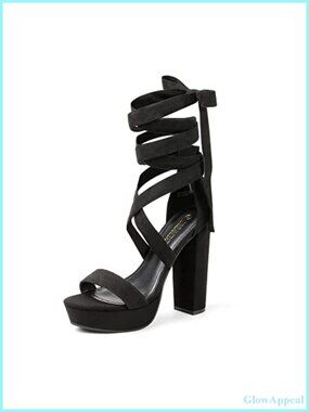 Women's Gladiator Platform High Heels Ankle Strap Block Heel Sandals